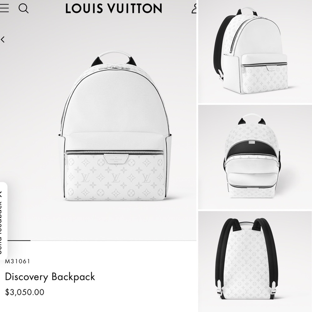 LOUIS VUITTON Discovery Monogram White Backpack